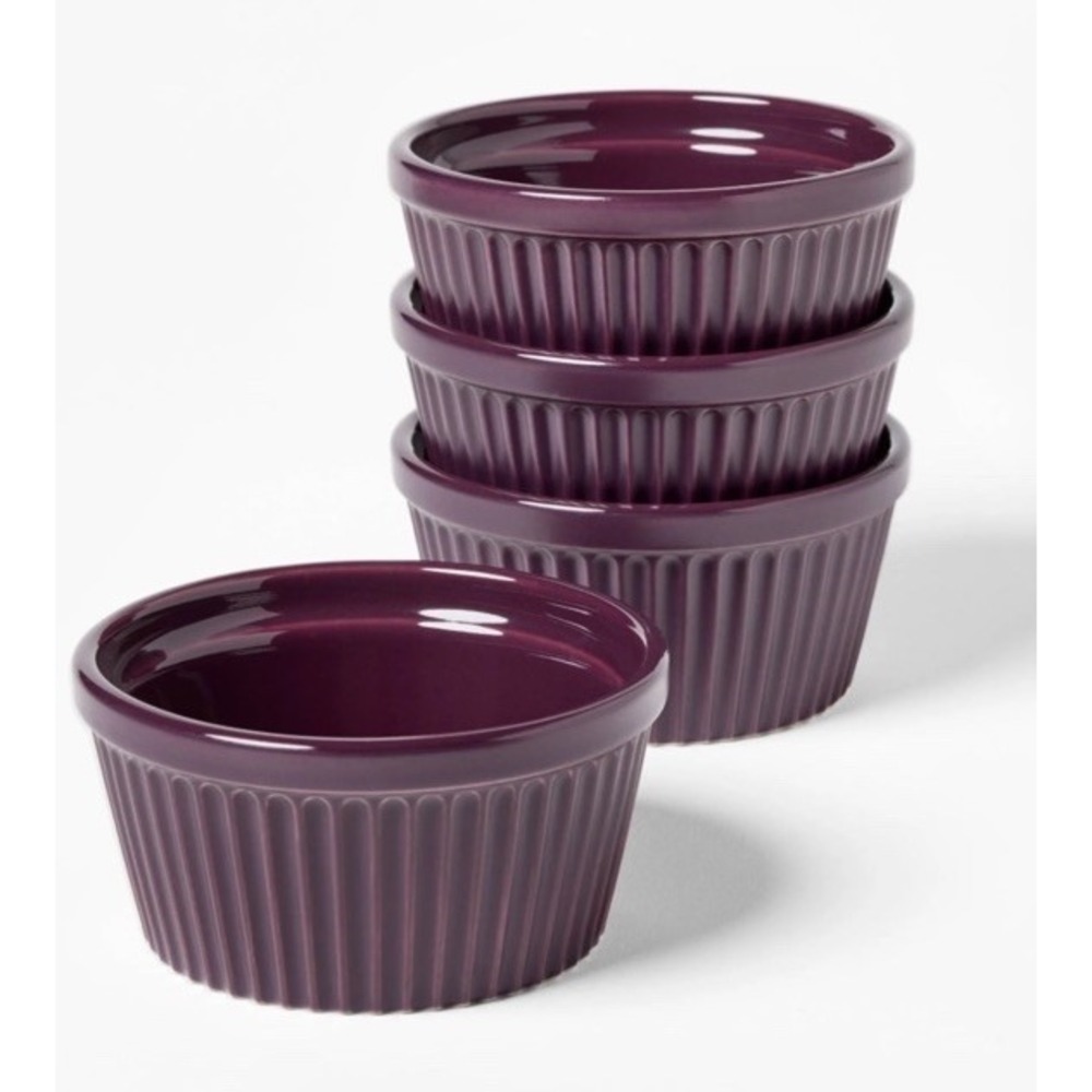 8pc Stoneware Ramekin Set Dark Green - Figmint™ Dark Purple